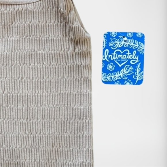 NWT Free People Intimately ballet square low cut seamless cami ribbed Rose/nude - Picture 3 of 4